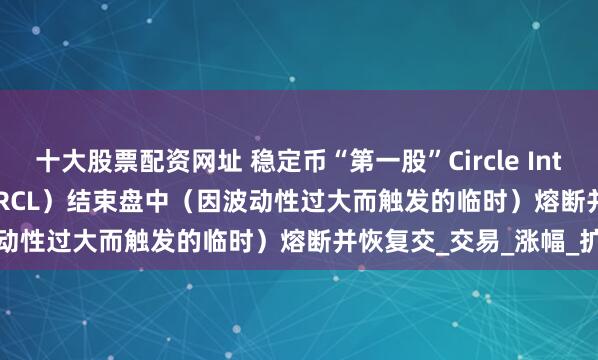 十大股票配资网址 稳定币“第一股”Circle Internet Group Inc.（CRCL）结束盘中（因波动性过大而触发的临时）熔断并恢复交_交易_涨幅_扩大至
